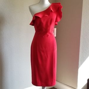 Eliza J one shoulder ruffle dress
